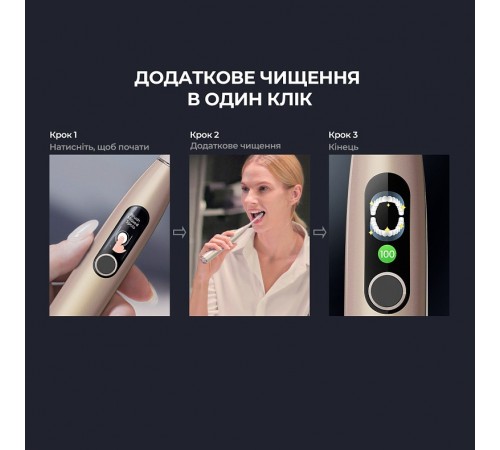Розумна зубна електрощітка Oclean X Pro Digital Electric Toothbrush Champagne Gold (6970810552553)