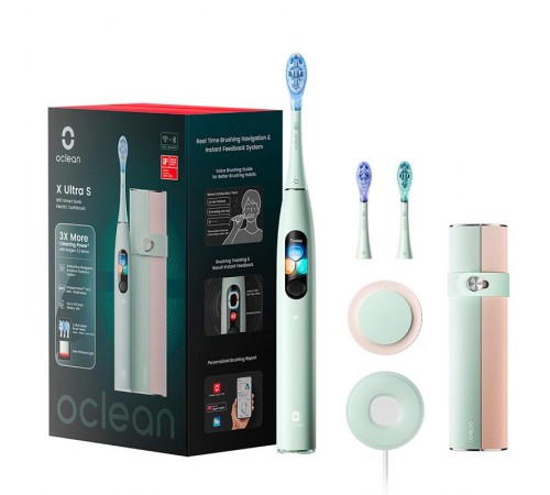 Розумна зубна електрощітка Oclean X Ultra Set Green (OLED) (6970810553505)