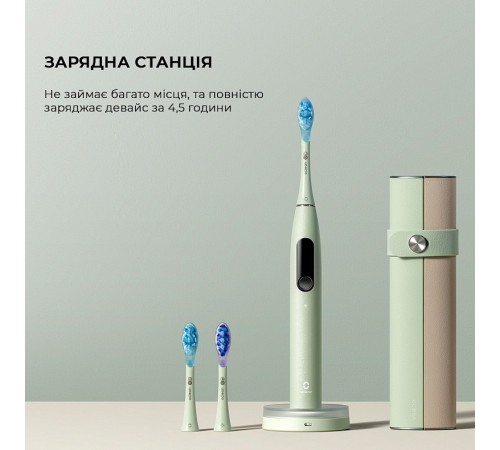 Розумна зубна електрощітка Oclean X Ultra Set Green (OLED) (6970810553505)