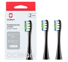 Насадка для зубної електрощітки Oclean P1C5 B02 Professional Clean Brush Head Black (2 шт) (6970810553857)