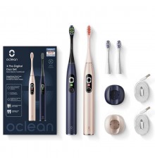 Розумна зубна електрощітка Oclean X Pro Digital Duo Set Dark Blue + Golden (6970810554274)