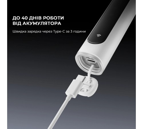 Розумна зубна електрощітка Oclean X Pro 20 Electric Toothbrush Black (6970810556940)