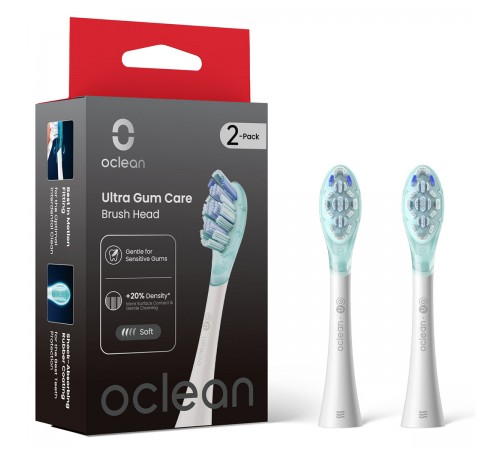 Насадка для зубної електрощітки Oclean Ultra Gum Care White UG03 2 шт (6970810557008)