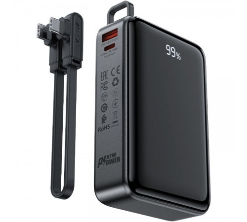 Універсальна мобільна батарея Acefast Magnetic M4 20000mAh 67W Black (6974316282723)