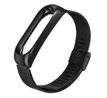Ремінець BeCover Metal для Xiaomi Mi Band 4/3 Black (704651)