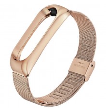 Ремінець BeCover Metal для Xiaomi Mi Band 4/3 Rose Gold (704654)