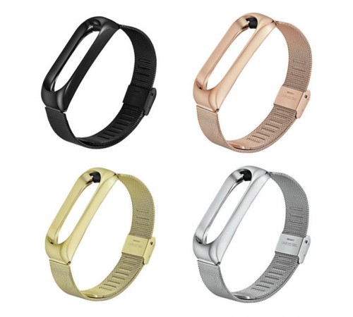 Ремінець BeCover Metal для Xiaomi Mi Band 4/3 Rose Gold (704654)