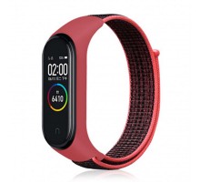 Ремінець BeCover Nylon Style для Xiaomi Mi Smart Band 5/Mi Smart Band 6 Black/Red (705416)