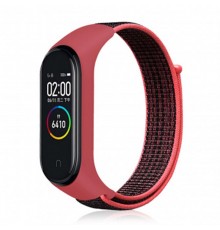 Ремінець BeCover Nylon Style для Xiaomi Mi Smart Band 5/Mi Smart Band 6 Black/Red (705416)