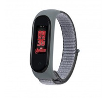 Ремінець BeCover Nylon Style для Xiaomi Mi Smart Band 5/Mi Smart Band 6 Gray/Black (705423)