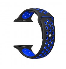 Ремінець BeCover Nike Style для Samsung Galaxy (20mm)/Watch 5/ Watch 4 40/44mm/Watch 4 Classic 42mm/Watch Active/Active 2 40/44mm/Watch 3 41mm/Gear S2/Classic/Gear Sport Black-Blue (705692)