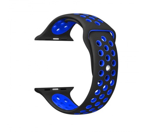 Ремінець BeCover Nike Style для Samsung Galaxy (20mm)/Watch 5/ Watch 4 40/44mm/Watch 4 Classic 42mm/Watch Active/Active 2 40/44mm/Watch 3 41mm/Gear S2/Classic/Gear Sport Black-Blue (705692)