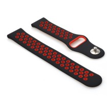 Ремінець BeCover Vents Style для Xiaomi iMi KW66/Mi Watch Color/Watch S1 Active/Haylou LS01/LS05 Black-Red (705803)