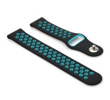 Ремінець BeCover Nike Style для Amazfit Stratos 1/2/2S/3/GTR 2/GTR 47mm/GTR Lite 47mm/Nexo/Pace Black-Blue (705809)