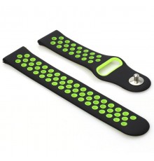 Ремінець BeCover Nike Style для Amazfit Stratos 1/2/2S/3/GTR 2/GTR 47mm/GTR Lite 47mm/Nexo/Pace Black-Green (705811)