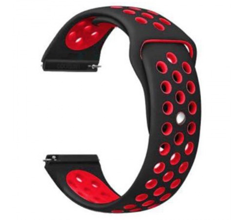 Ремінець BeCover Nike Style для Amazfit Stratos 1/2/2S/3/GTR 2/GTR 47mm/GTR Lite 47mm/Nexo/Pace Black-Red (705812)