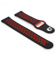 Ремінець BeCover Nike Style для Amazfit Stratos 1/2/2S/3/GTR 2/GTR 47mm/GTR Lite 47mm/Nexo/Pace Black-Red (705812)