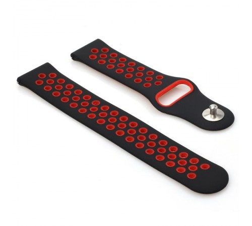 Ремінець BeCover Nike Style для Amazfit Stratos 1/2/2S/3/GTR 2/GTR 47mm/GTR Lite 47mm/Nexo/Pace Black-Red (705812)