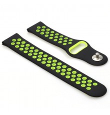 Ремінець BeCover Nike Style для Amazfit Stratos 1/2/2S/3/GTR 2/GTR 47mm/GTR Lite 47mm/Nexo/Pace Black-Yellow (705814)