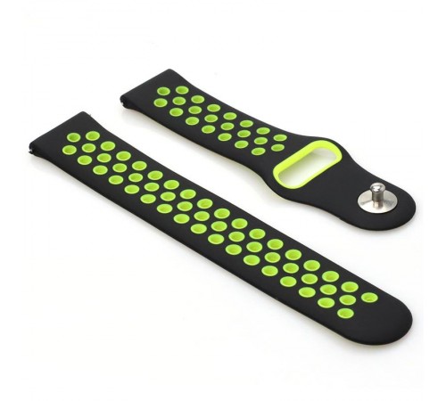 Ремінець BeCover Nike Style для Amazfit Stratos 1/2/2S/3/GTR 2/GTR 47mm/GTR Lite 47mm/Nexo/Pace Black-Yellow (705814)