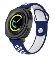 Ремінець BeCover Nike Style для Amazfit Stratos 1/2/2S/3/GTR 2/GTR 47mm/GTR Lite 47mm/Nexo/Pace Blue-White (705815)