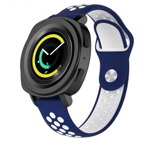 Ремінець BeCover Nike Style для Amazfit Stratos 1/2/2S/3/GTR 2/GTR 47mm/GTR Lite 47mm/Nexo/Pace Blue-White (705815)