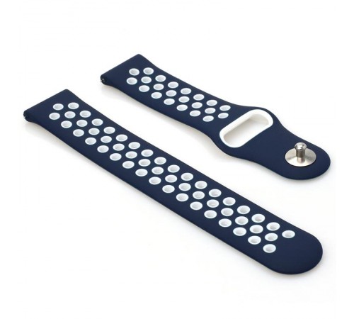 Ремінець BeCover Nike Style для Amazfit Stratos 1/2/2S/3/GTR 2/GTR 47mm/GTR Lite 47mm/Nexo/Pace Blue-White (705815)