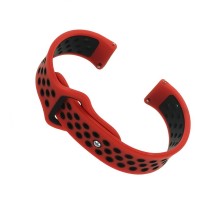 Ремінець BeCover Nike Style для Amazfit Stratos 1/2/2S/3/GTR 2/GTR 47mm/GTR Lite 47mm/Nexo/Pace Red-Black (705817)