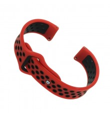 Ремінець BeCover Nike Style для Amazfit Stratos 1/2/2S/3/GTR 2/GTR 47mm/GTR Lite 47mm/Nexo/Pace Red-Black (705817)