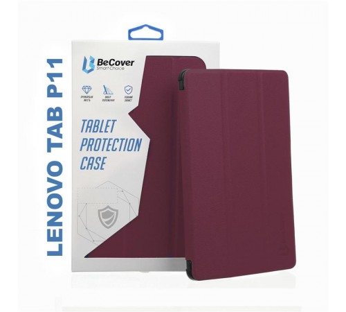 Чохол-книжка BeCover Smart Case для Lenovo Tab P11/Tab P11 Plus Red Wine (706095)