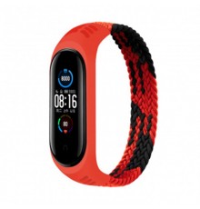 Ремінець BeCover Elastic Nylon Style для Xiaomi Mi Smart Band 5/Mi Smart Band 6 Size S Black/Red (706135)