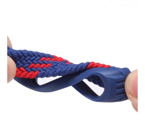 Ремінець BeCover Elastic Nylon Style для Xiaomi Mi Smart Band 5/Mi Smart Band 6 Size S Blue/White (706140)