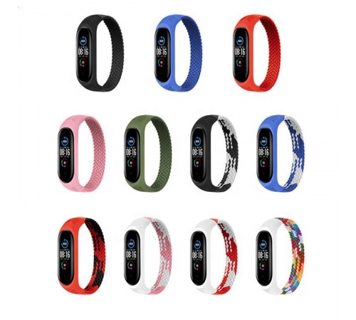 Ремінець BeCover Elastic Nylon Style для Xiaomi Mi Smart Band 5/Mi Smart Band 6 Size M Red/White (706148)