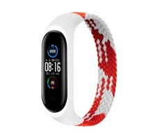 Ремінець BeCover Elastic Nylon Style для Xiaomi Mi Smart Band 5/Mi Smart Band 6 Size L Red/White (706159)