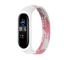 Ремінець BeCover Elastic Nylon Style для Xiaomi Mi Smart Band 5/Mi Smart Band 6 Size L Pink/White (706164)