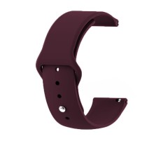 Силіконовий ремінець BeCover для Samsung Galaxy (20mm)/Watch 5/ Watch 4 40/44mm/Watch 4 Classic 42mm/Watch Active/Active 2 40/44mm/Watch 3 41mm/Gear S2/Classic/Gear Sport Purple-Wine (706178)
