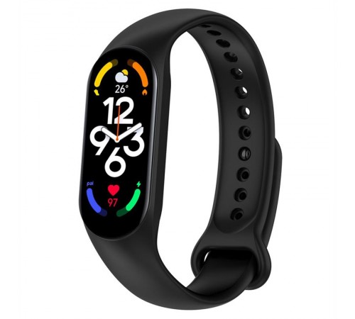 Силіконовий ремінець BeCover для Xiaomi Mi Smart Band 7 Black (707476)