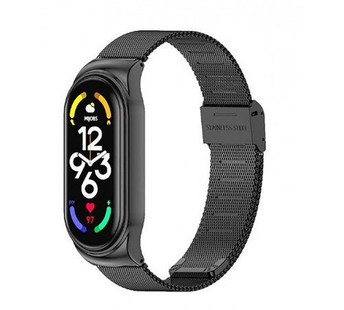 Ремінець BeCover Metal для Xiaomi Mi Smart Band 7 Black (707493)