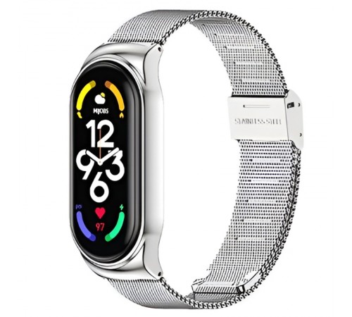 Ремінець BeCover Metal для Xiaomi Mi Smart Band 7 Silver (707494)