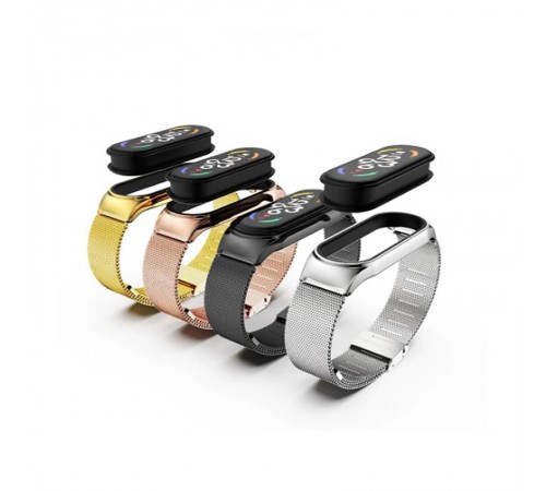 Ремінець BeCover Metal для Xiaomi Mi Smart Band 7 Gold (707495)