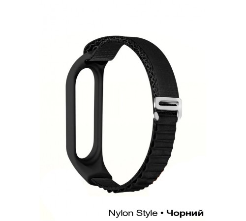 Ремінець BeCover Nylon Style для Xiaomi Mi Smart Band 7 Black (707655)