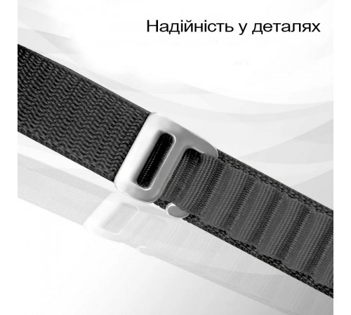Ремінець BeCover Nylon Style для Xiaomi Mi Smart Band 7 Black (707655)
