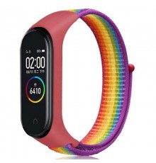 Ремінець BeCover Nylon Style для Xiaomi Mi Smart Band 7 Red-Rainbow (707669)