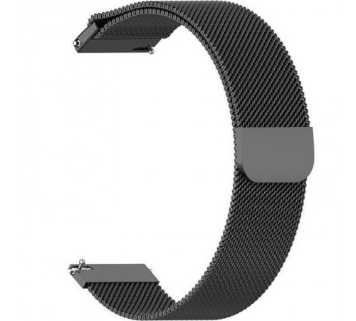 Ремінець BeCover Milanese Style для Samsung Galaxy (20mm)/Watch 5/ Watch 4 40/44mm/Watch 4 Classic 42mm/Watch Active/Active 2 40/44mm/Watch 3 41mm/Gear S2/Classic/Gear Sport Black (707671)