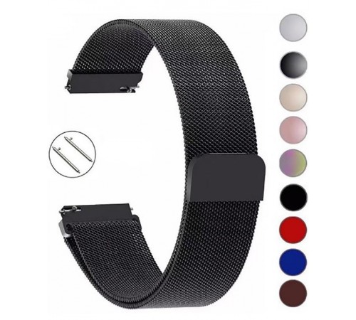 Ремінець BeCover Milanese Style для Samsung Galaxy (20mm)/Watch 5/ Watch 4 40/44mm/Watch 4 Classic 42mm/Watch Active/Active 2 40/44mm/Watch 3 41mm/Gear S2/Classic/Gear Sport Gray (707673)