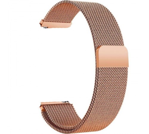 Ремінець BeCover Milanese Style для Samsung Galaxy (20mm)/Watch 5/ Watch 4 40/44mm/Watch 4 Classic 42mm/Watch Active/Active 2 40/44mm/Watch 3 41mm/Gear S2/Classic/Gear Sport Rose Gold (707676)