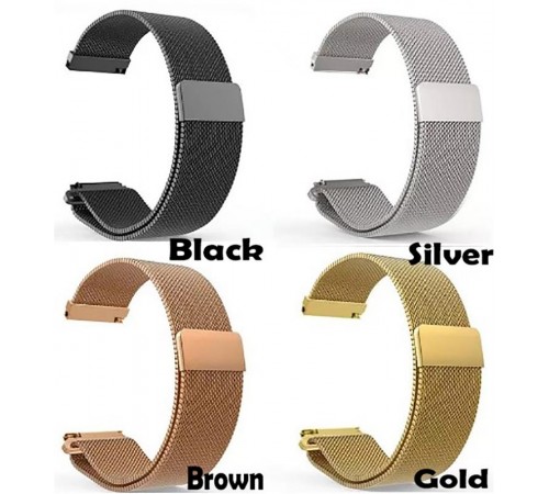 Ремінець BeCover Milanese Style для Xiaomi Amazfit Bip (22mm) Lite/Bip S Lite/GTR 42mm/GTS/TicWatch S2/TicWatch E/GTS 3/GTS 2 mini Brown (707736)