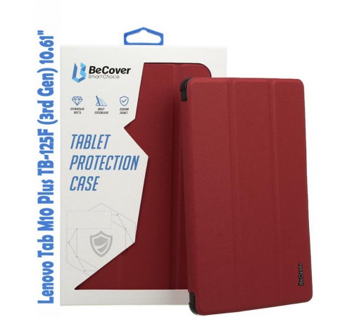 Чохол-книжка BeCover Smart для Lenovo Tab M10 Plus TB-125F (3rd Gen)/K10 Pro TB-226 10.61" Red Wine (708307)