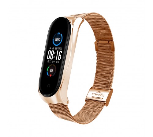Ремінець BeCover Metal для Xiaomi Mi Smart Band 8 Rose Gold (709360)