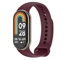 Силіконовий ремінець BeCover для Xiaomi Mi Smart Band 8 Burgundy Red (709378)
